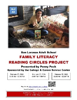San Lorenzo Adult School FAMILY LITERACY READING CIRCLES PROJECT Presented by Penny Peck Sponsored by the College & Career Service Center